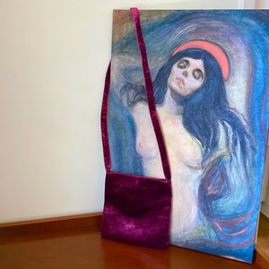 Vintage Valerie Stevens Embossed Velvet Purse Like New